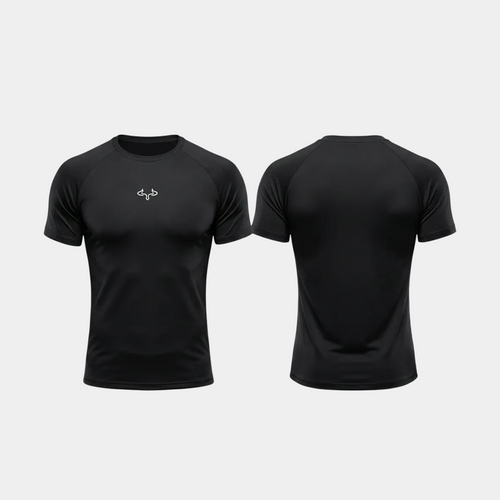 Prime Black Basic Compression T-shirt For Men