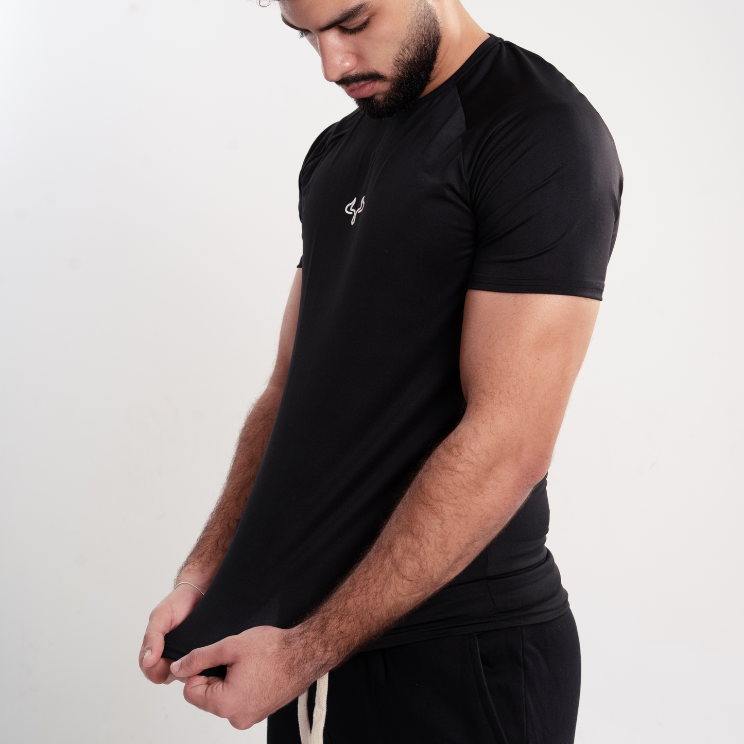Prime Black Basic Compression T-shirt For Men