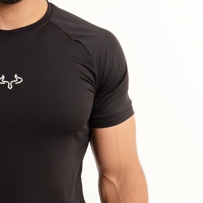 Prime Black Basic Compression T-shirt For Men