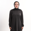 Prime Black Modest Gym T-shirt For Women