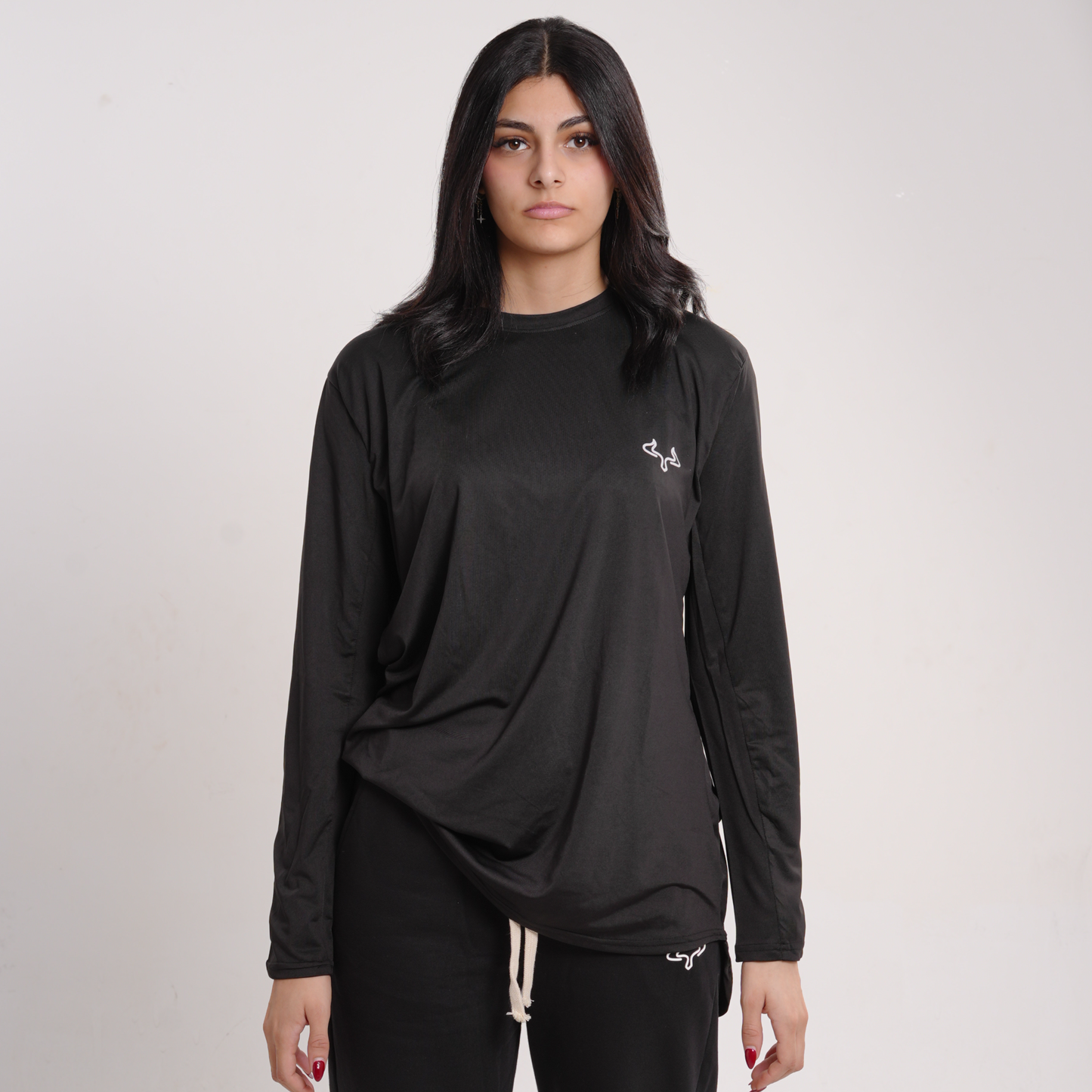 Prime Black Modest Gym T-shirt For Women