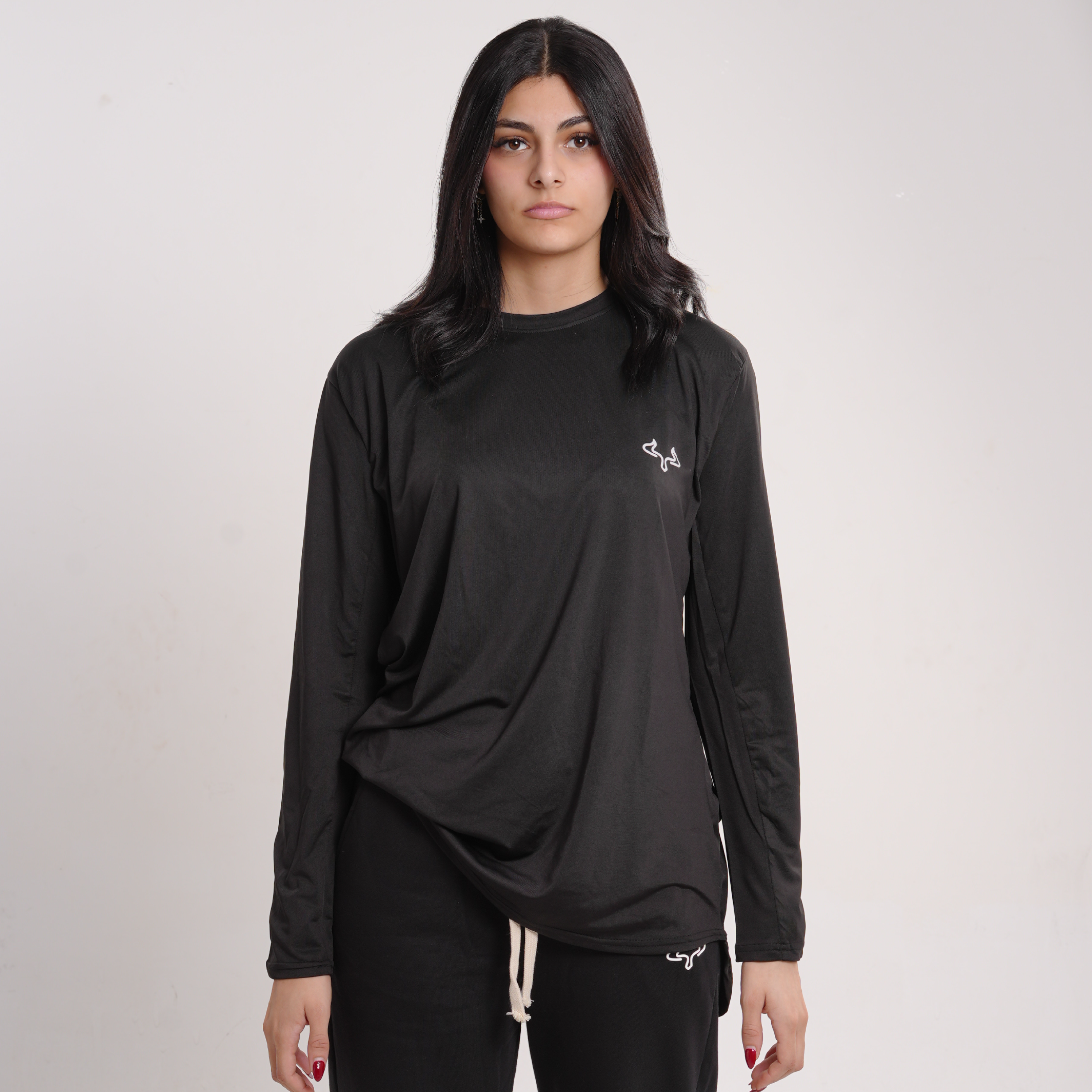 Prime Black Modest Gym T-shirt For Women