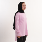 Prime Rose Pink Modest Gym T-shirt For Women