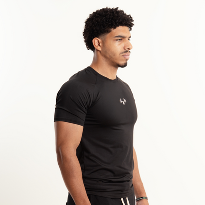 Prime Black Basic Compression T-shirt For Men